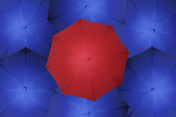 赤い傘と青い傘