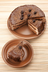 Homemade chocolate cake