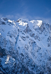 alps in winter, logarska region