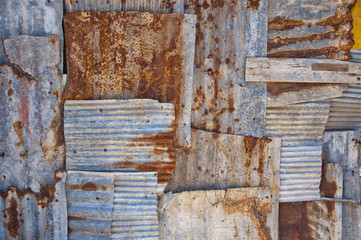 corrugated iron background