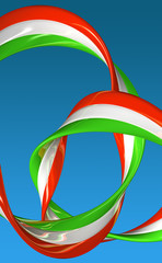 Obraz premium Italia drappo 3d - bandiera