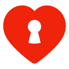 Heart with keyhole