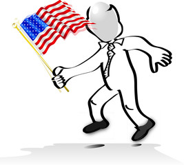 USA Flag Man
