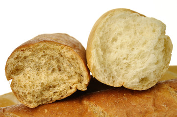 white and dark loaf of bread