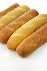 white and dark loaf of bread