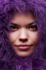 alluring woman in fur