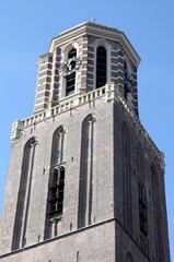 Church tower in Zwolle in the Netherlands in Europe