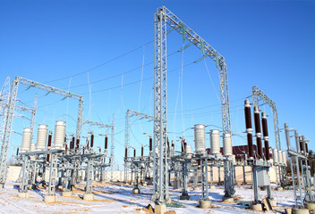 disconnecting switch on high-voltage substation