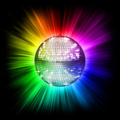 Fototapeta na wymiar colorful disco ball
