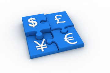 Obraz premium Currency Puzzle