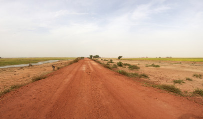 Fototapeta na wymiar Country road in Mali