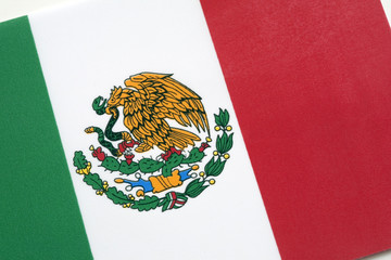 Mexican Flag on Tilted Angle