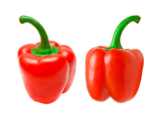 red paprika isolated on white background