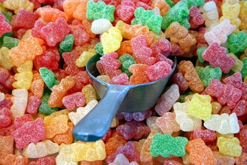 Gezuckerte Gummibärchen