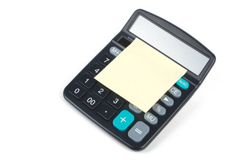 Notepaper and calculator