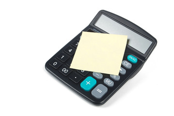 Notepaper and calculator