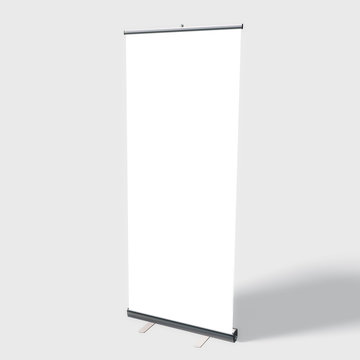 Roll-up weiss Perspektive mit Schatten