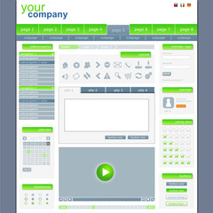 Website Template Vektoren green