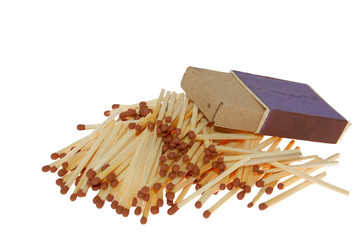 The heap of matches from matchbox
