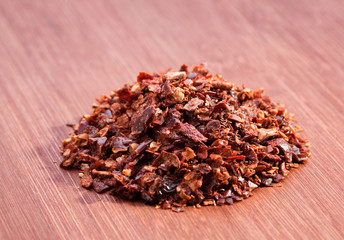 Sweet red peper heap