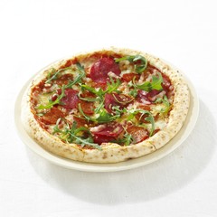 pizza, salami, rucola, speck