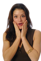 Fototapeta premium jeune femme surprise