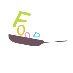Logo restaurant, fried # Vector