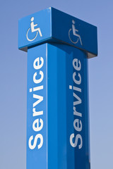 Servicesäule für Rollstuhlfahrer