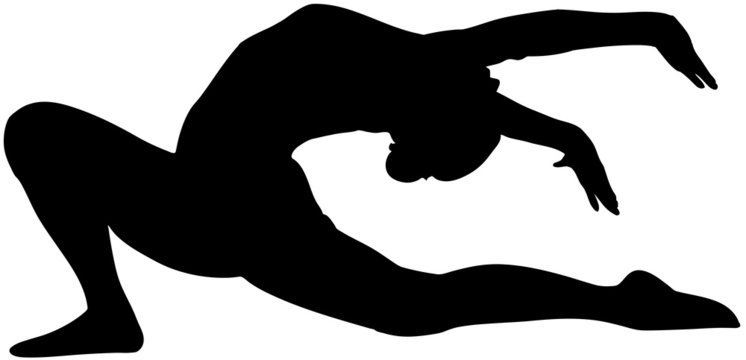 Ginnastica artistica: icona in nero
