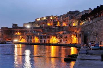 Fish Market al night, Valletta, Malta, Europe