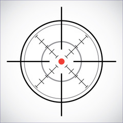 crosshair with red dot - illustration - 30178397