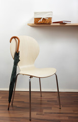 Chair and umbrella