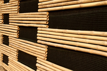 background of bamboo sticks .