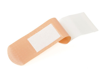 Sticking plaster isolated on white background