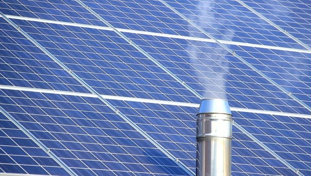 video solarzellen mit kamin/rauch I