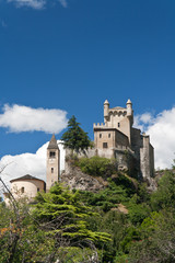 Fototapeta na wymiar zamek w Saint-Pierre, Aosta, Włochy