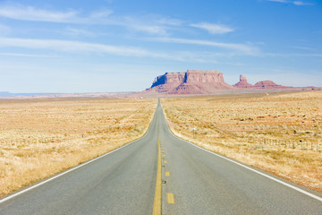 road, Monument Valley National Park, Arizona, USA - obrazy, fototapety, plakaty