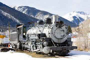old steam locomotive, Silverton, Colorado, USA