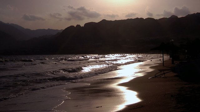 Beach at sunset