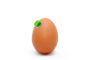 Egg with button