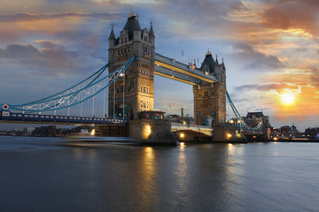 Famous Tower Bridge, London, UK