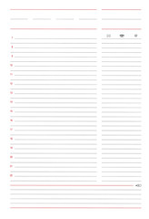 Blank Notebook Sheet