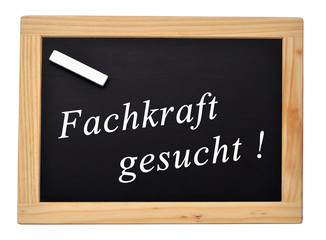Tafel Schild // Concep Business // Fachkraft geuscht - Fachkräft