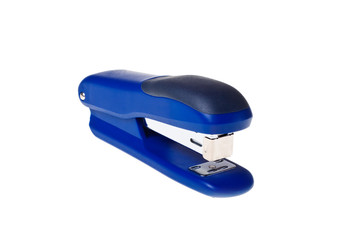 Blue stapler (isolated).