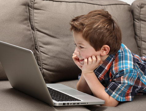 boy with laptop