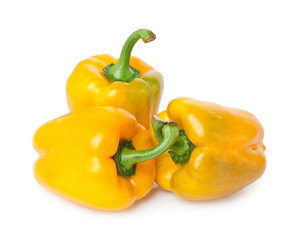 yellow peppers isolated on white