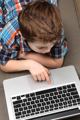 boy with laptop