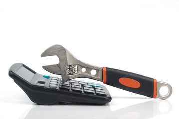 Wrench and calculator