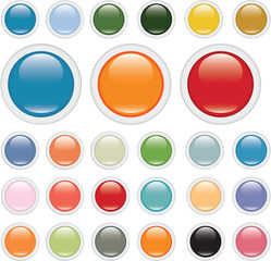 glossy color buttons