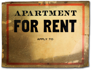 Vintage old paper apartment for rent